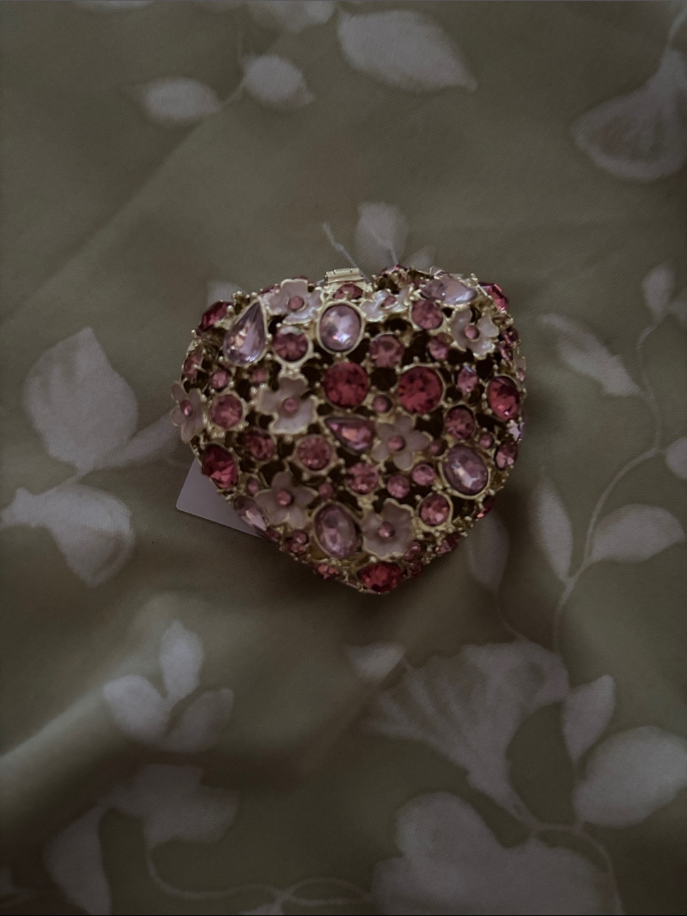 Hobby Lobby Pink and Gold Heart Jewelry Box